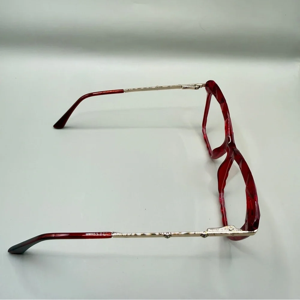 Vooglam Red transparent Cat-Eye Glasses frame, no prescription